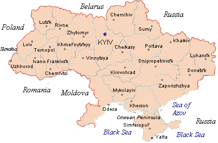 map of ukraine